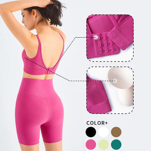 YWDJ Women's Sports Bras Women Plus Size Ice Silk Cross Beautiful Back Yoga  Fitness Sports Bra Underwear Women Vest Pink XL 